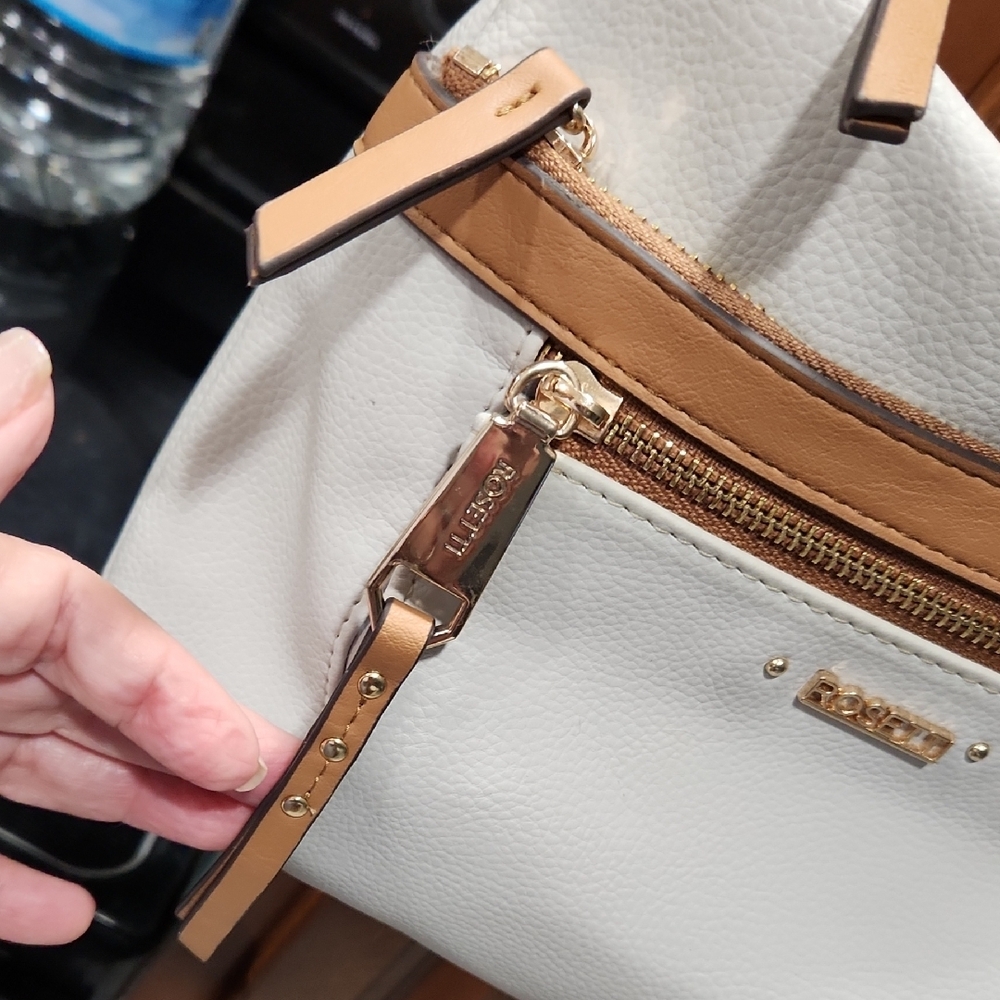 Rosetti White and Brown Shoulder Bag - Picture 8 of 16